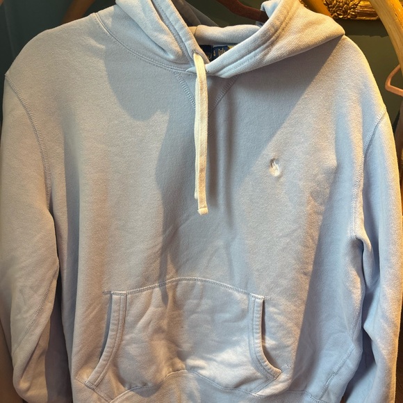 Ralph Lauren Sky Blue RL Men's FleeceHoodie - Picture 2 of 4
